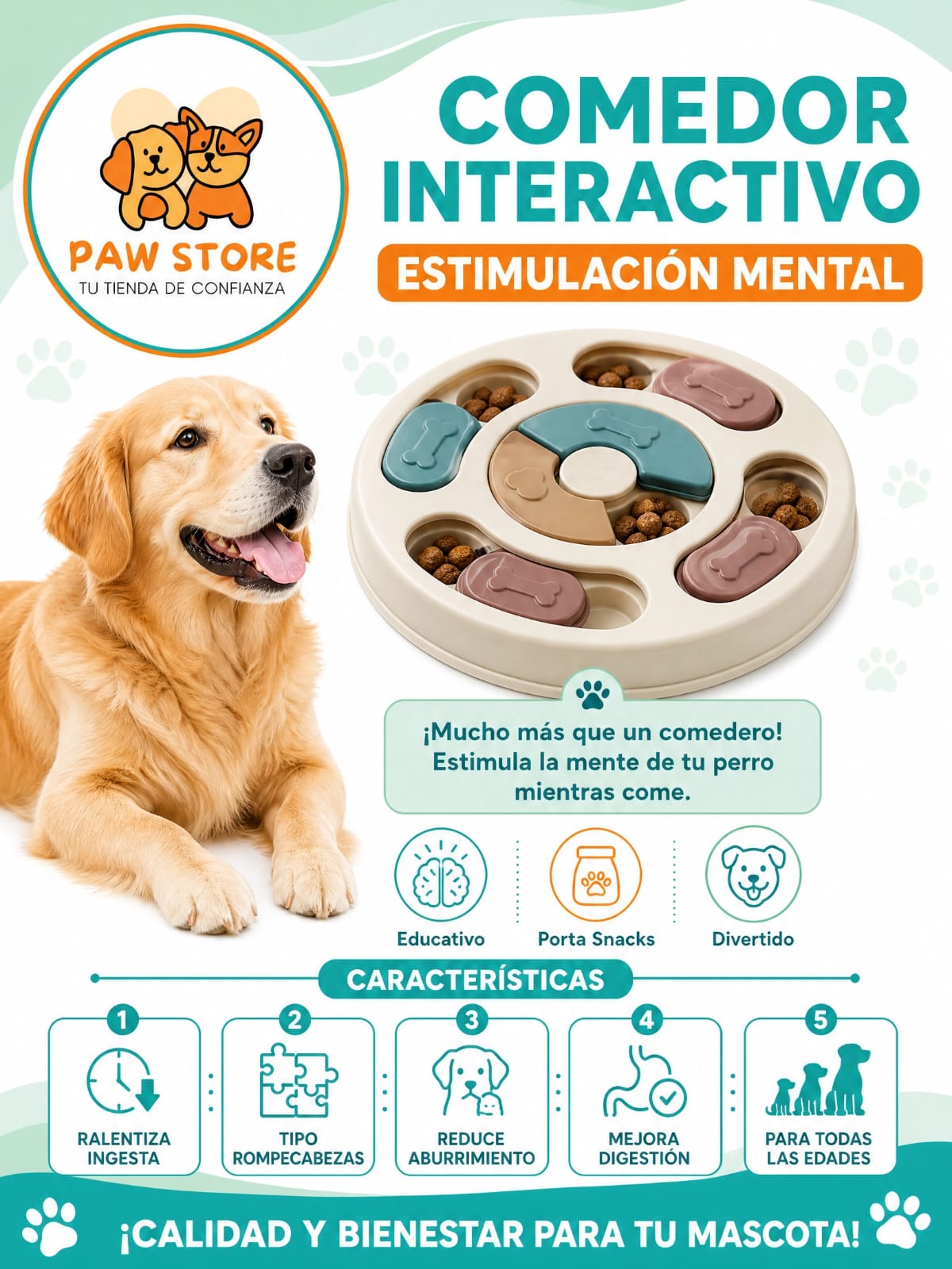 Comedor interactivo para mascotas